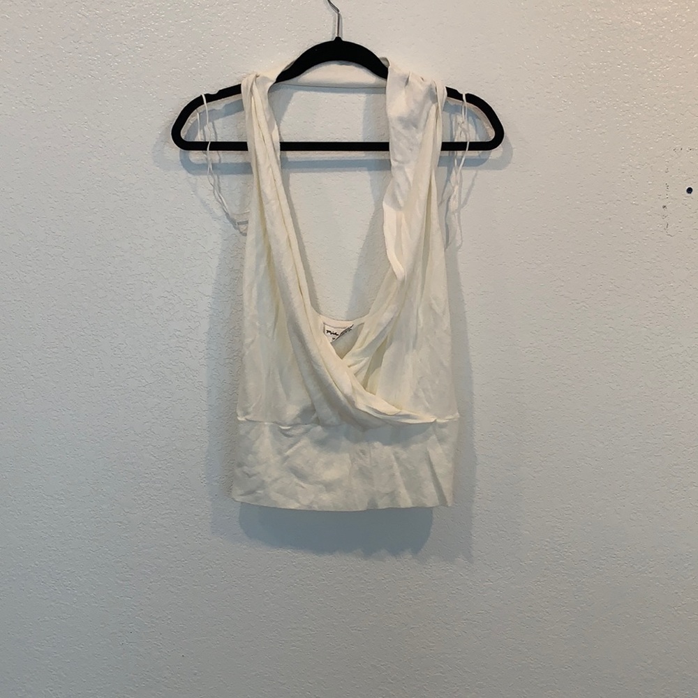 Cream, low back halter top. Micheal stars. One size fits most!